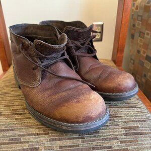 Clarks Collection Waterproof Leather Boots Brown Mens 9.5 Casual Work Chukka